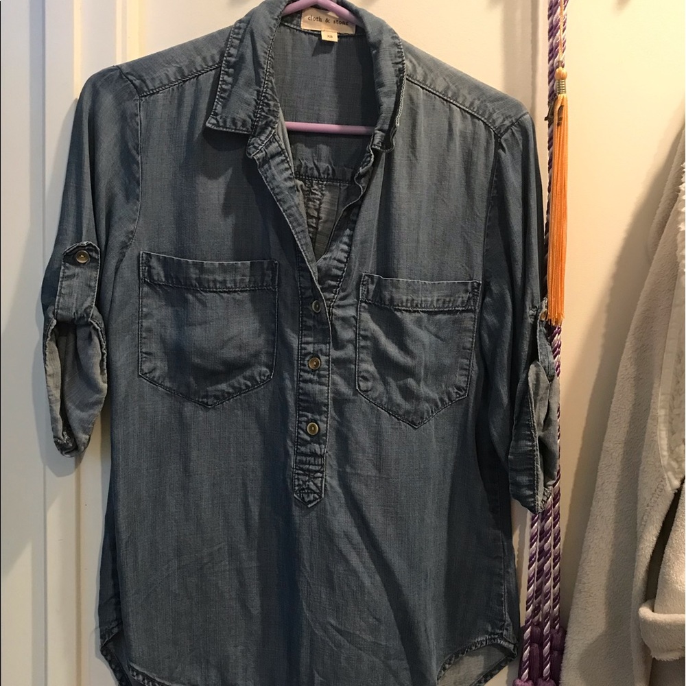 Cloth and stone (Anthropologie) Denim shirt